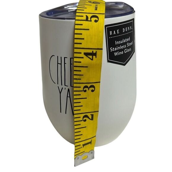 Rae Dunn White Cheers Y'all Insulated Stainless Steel drinkware 12 Oz - Picture 2 of 9